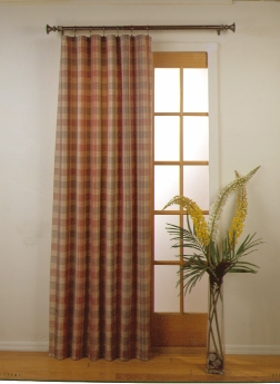 Bombay check drape