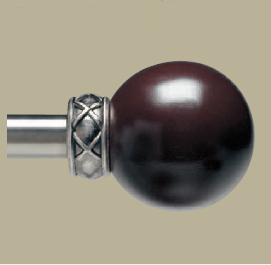 Kirsch Crossbase Cannonball Finial